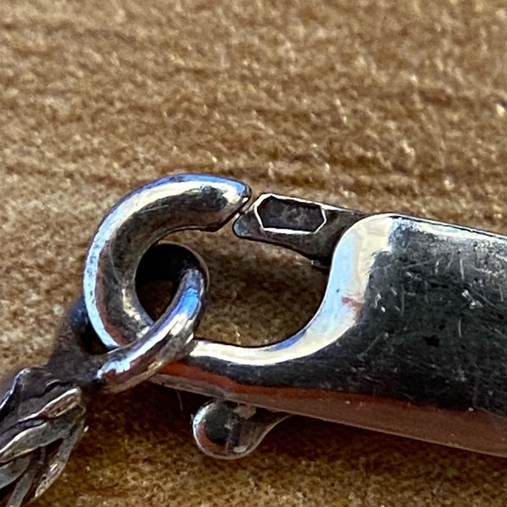 Magnificent Peruvian Opal sterling silver Pendant on a thick wheat chain - Picture 7 of 9